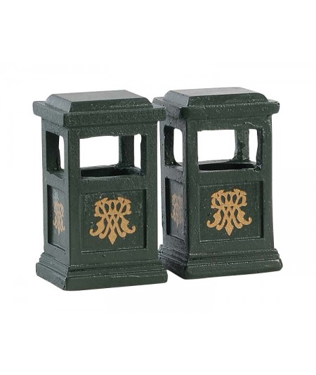 GREEN TRASH CAN, SET OF 2...